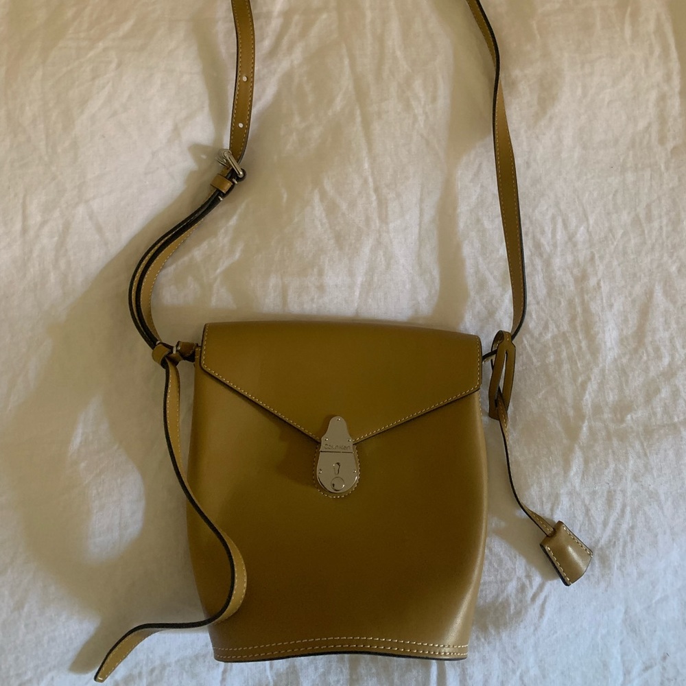 Yellow bucket bag from Calvin Klein